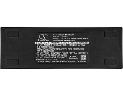 7.4V, 6800mAh, Li-ion Battery fits Mackie, Freeplay, Freeplay Portable Pa System, 50.32Wh