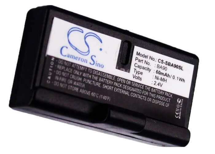 2.4V, 60mAh, Ni-MH Battery fits Sennheiser, A100a, Audioport A1, 0.144Wh