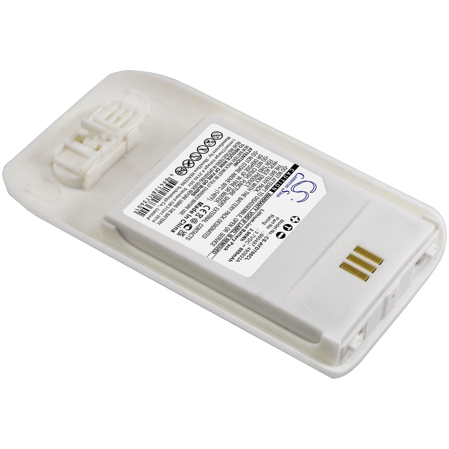 CS-AYD700CL, Cordless Phone 3.7V, 800mAh, Li-ion Battery fits Ascom, D63, Dect 3735, 2.96Wh