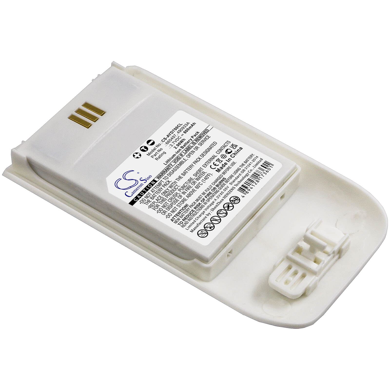 CS-AYD700CL, Cordless Phone 3.7V, 800mAh, Li-ion Battery fits Mitel, 5614, 2.96Wh