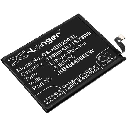 3.85V, 4100mAh, Li-Polymer Battery fits Huawei, Changxiang 20 Plus, Enjoy 20 Plus, 15.785Wh