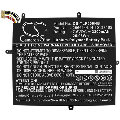 7.6V, 3300mAh, Li-Polymer Battery fits Jumper, Ezbook X1, 25.08Wh