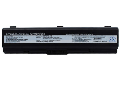 10.8V, 4400mAh, Li-ion Battery fits Toshiba, Dynabook Ax/52, Dynabook Ax/52e, 47.52Wh