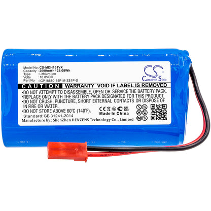 10.8V, 2600mAh, Li-ion Battery fits Evolution, Sr2000, Sr2001, 28.08Wh