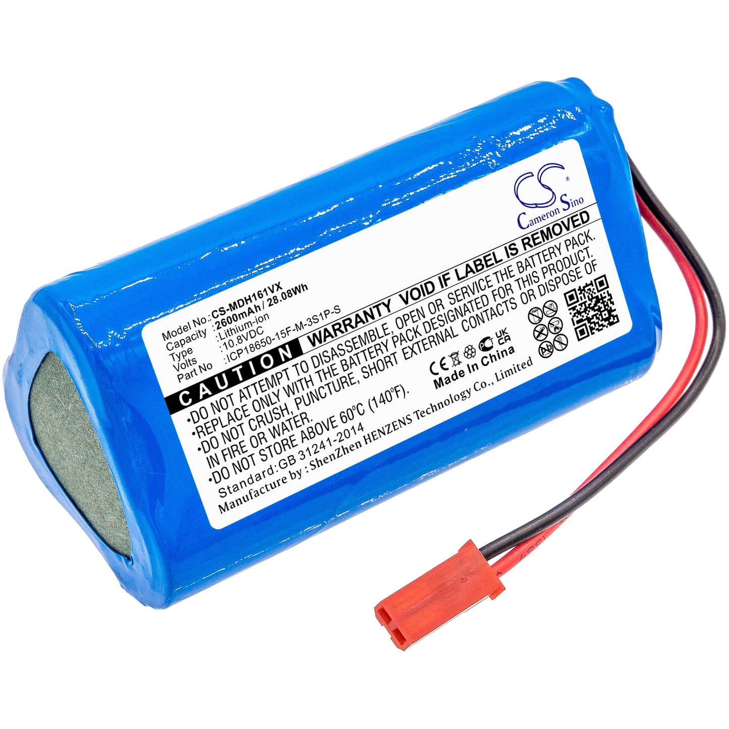 10.8V, 2600mAh, Li-ion Battery fits Medion, Md16192, 28.08Wh