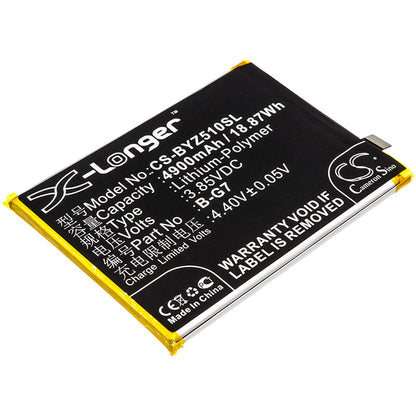 3.85V, 4900mAh, Li-Polymer Battery fits Vivo, 1951, V1911a, 18.865Wh