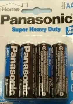 Panasonic alkaline heavy duty batteries, aa size pack of 4