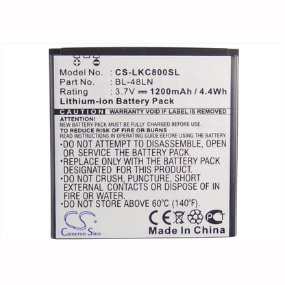Battery Fits Lg C800dg, C800g, C800vl 3.7v, 1200mah - 4.44wh