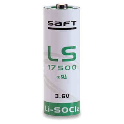 Lithium battery saft ls 17500, a-size 3.6 volts