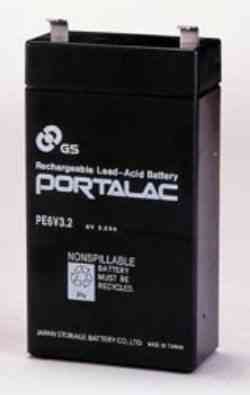 Gs 6 volt 3.2amp maintainence free sealed lead acid battery